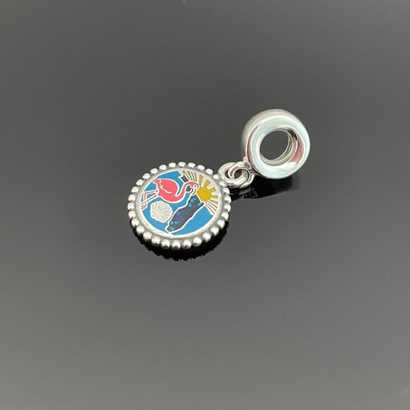Pandora Miami Florida Flamingo Enamel Dangle Charm - Picture 7 of 8